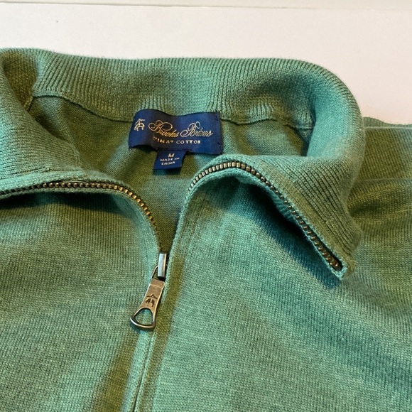Brooks brothers size medium half zip sweater green - Picture 3 of 9